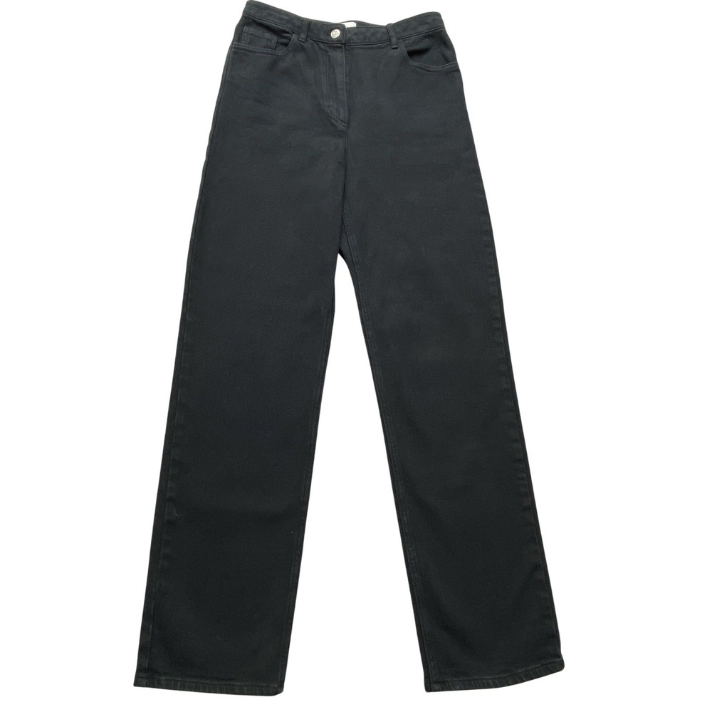 Wilfred Free Jeans Womens 6 Black Dark Wash High Rise Straight Denim